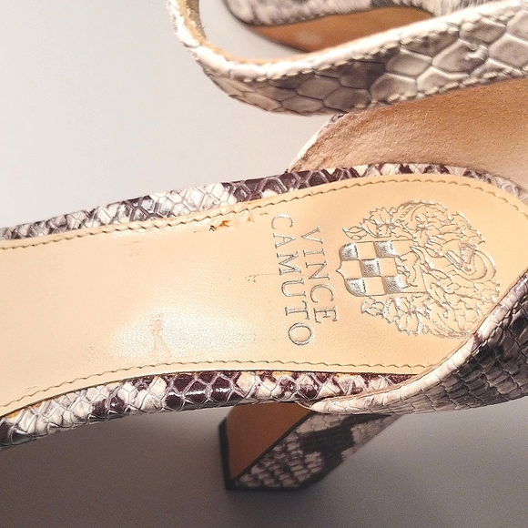 Vince Camuto Genuine Leather Snakeskin Heel Size 9.5 M - Picture 6 of 9